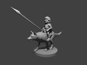 gnome cavalier berger allemand les jouets jeux chien 3d print model - Mito3D