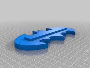 batman logo decorativo i segni loghi 3d print model - Mito3D