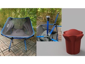 ultralight camping chair foot outad outdoor garden feet useful 3d print model - Mito3D