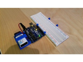 arduino breadboard battery mount electronics 3d print model - Mito3D