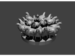 swarm chickens toys games dnd 3d print model - Mito3D