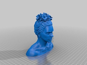 frida kahlo busto sculture 3d print model - Mito3D