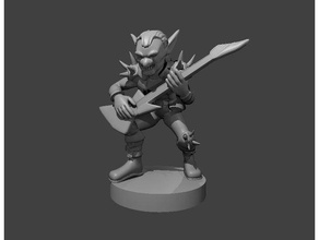 goblin metalhead - Spielzeug Spiele bard rocker 3d print model - Mito3D