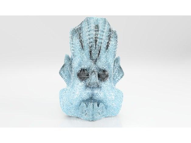 reticolo tiki re sculture cultura hawaii hawaiano sbalzo torture test retrazione-test viso maschera statua 3D print model - Mito3D