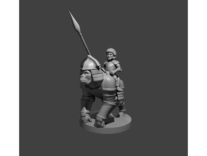 halfling cavalier armored gorilla toys games dnd hobbit 3d print model - Mito3D