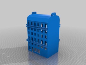 immeuble haussmannien buildings structures architecture ho scale paris 3d print model - Mito3D
