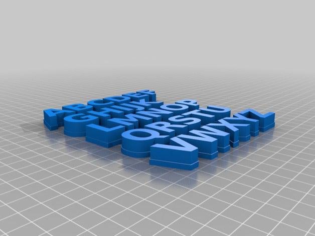 alphabet Schlüsselanhänger angepasst 3D print model - Mito3D