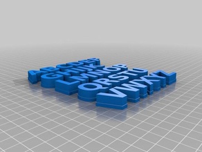 alphabet keychains customized 3d print model - Mito3D