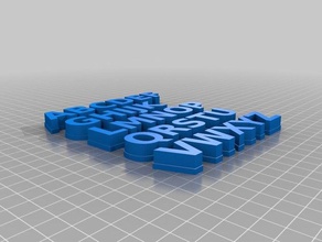 alphabet de porte-clés personnalisé 3d print model - Mito3D