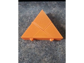 triangolo quadrato ribaltabile dissezione per la matematica dudeney 3d print model - Mito3D