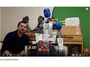 stewart plataforma terminado robótica legal rosto geek a cabeça humanóide brinquedo 3d print model - Mito3D