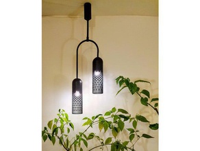 moderne double lampe suspension décor la lumière l'éclairage 3d print model - Mito3D