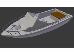 Années 1970 stamas cabin cruiser des véhicules L'impression 3d bateau modèle à l'échelle 3d print model - Mito3D