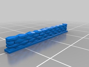 10x4 Wand dicker Mörtel Requisiten angepasst 3d print model - Mito3D