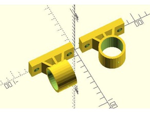 parametric ceiling curtain rod mount decor 3d print model - Mito3D