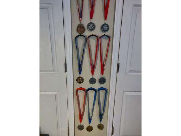 medal hook organization display wall hanger 3D print model - Mito3D