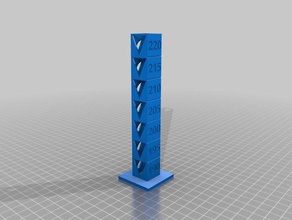 temp calibration tower 190 220 5 3d printing tests customized 3d print model - Mito3D