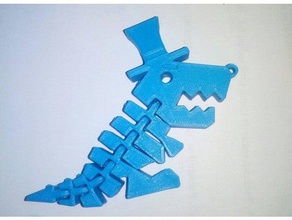 mr flexi rex chaveiro chaveiros articulada dinossauro flexível 3d print model - Mito3D