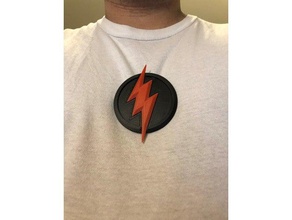 flash bolt magnetic chest logo costume superhero 3d print model - Mito3D