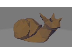 baja poli caracol las esculturas animal los caracoles 3d print model - Mito3D