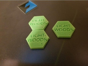 simple battletech hex terrain woods toy game accessories 3d print model - Mito3D