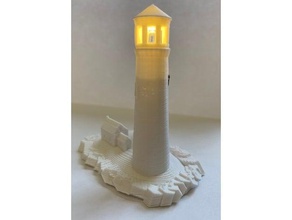 tiny led lighthouse buildings structures cr2032 miniature nsfw 3d print model - Mito3D