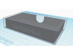 tarjetero con tapa lf 9x5cm 3d printing box business card caja holder portatarjetas 3d print model - Mito3D