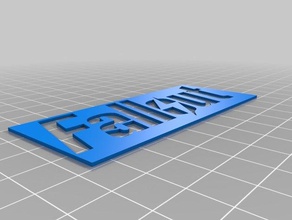 les retombées logo stencil 2d l'art 3d print model - Mito3D