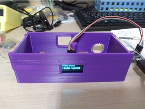 en línea de material particulado sensor ssd1306 oled la ingeniería caja aire nodemcu pm25 3d print model - Mito3D