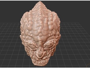 réptil alienígena esculturas do busto reptilianos 3d print model - Mito3D