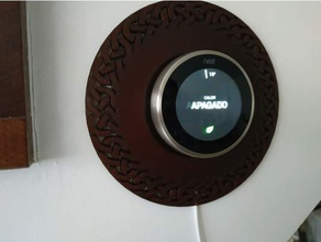 celtic nest wall mount decor thermostat 3d print model - Mito3D
