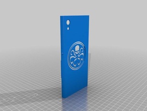 marvel hydra logo xperia xa1 ultra 3d de l'impression captain america téléphone stand pour smartphone 3d print model - Mito3D