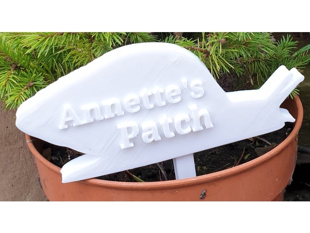 gigante africano caracoles de tierra gardenpot signo al aire libre plantas las etiquetas etiqueta la planta 3D print model - Mito3D