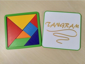 tangram cuadro puzzles la educación de aprendizaje juguete 3d print model - Mito3D