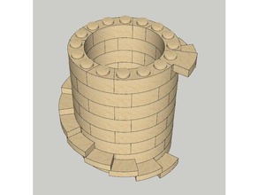 escaleras circulares 7x para exin castillos de la construcción juguetes 3d print model - Mito3D