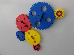 fridge magnet gears 608 bearings mechanical toys nsfw 3d print model - Mito3D