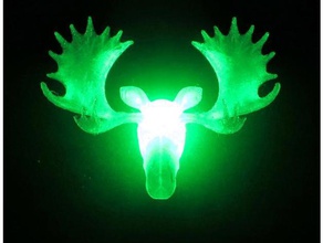 glow moose sculptures canada led 3d print model - Mito3D