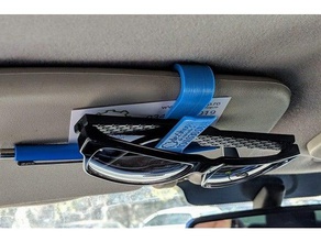 universal car glasses pen clip sun visor 3d printing accesory automotive holder nsfw 3d print model - Mito3D