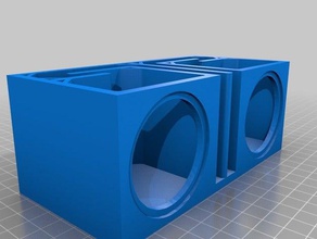 subwoofer box holder remix automotive 123d miniature speaker tinkercad 3d print model - Mito3D