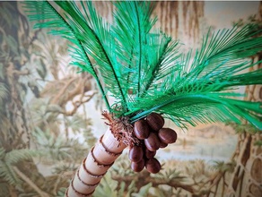 articulated coconut tree decor amazing anycubic articulating beach creality easy ender fake fantasy flexi flexible hair hairy leaves miniature nature prusa tabletop 3d print model - Mito3D