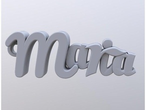 maria Schlüsselanhänger llavero 3d print model - Mito3D