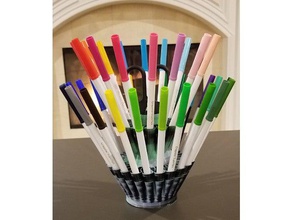 colored pens pencils markers holder -- vase mode art tools artist artistic case colors container continuous desk display easy fast light organizer paint paintbrush paintbrushes pretty print quick rack round sample smooth storage supplies supply 3d print model - Mito3D