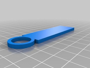simple customizeable keychain other 3d print model - Mito3D