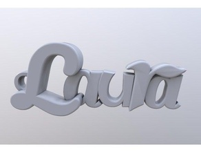 laura chaveiro chaveiros llavero 3d print model - Mito3D