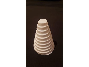 spiralized cone lithophane lâmpadas diy 3d print model - Mito3D