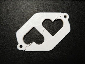 un autre couple keycain de porte-clés ambigram cadeau trousseau clés l'amour la st-valentin 3d print model - Mito3D