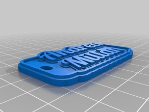 andrea multiline-tag Schlüsselanhänger angepasst 3d print model - Mito3D