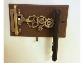 steampunk gear rack pinion light switch household lightswitch nsfw 3d print model - Mito3D