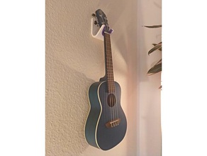 ukulele holder music mount wall hanger 3d print model - Mito3D