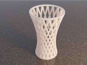 pencil cup updated decor fusion360 spiral vase 3d print model - Mito3D